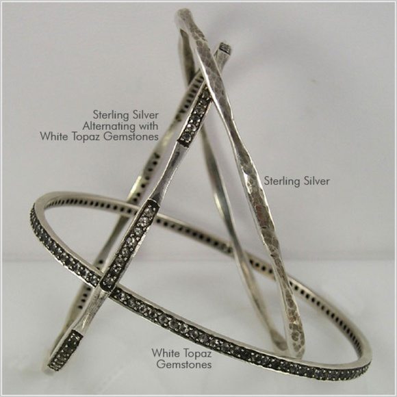 Jill Alberts Bangle (Sterling Silver/White Topaz) - Picture 1 of 2